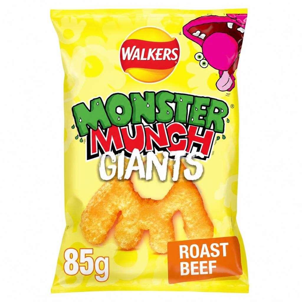 Walkers Monster Munch Giants Roast Beef Sharing Bag Crisps 85g