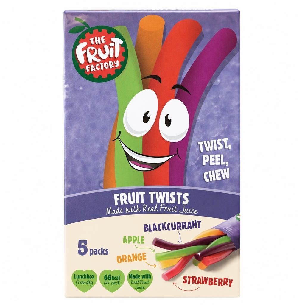 Fruit Factory 4 Flavour Fruit Twists 5 X 18G