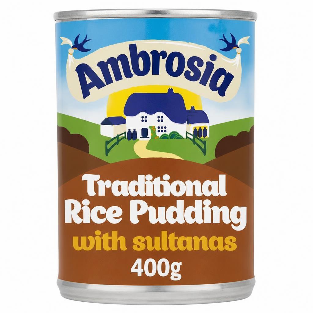 Ambrosia Creamed Rice Sultanas & Nutmeg 400G Tin