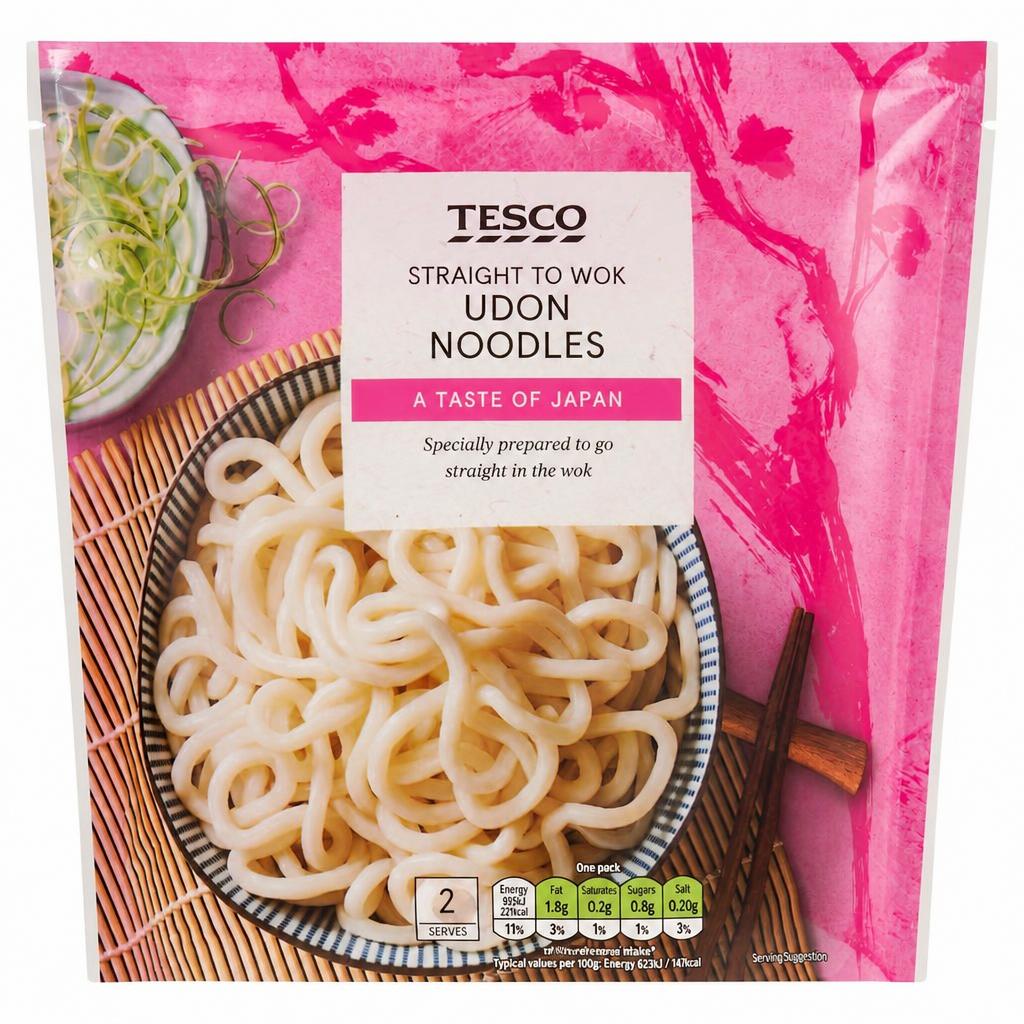 Tesco Straight To Wok Udon Noodles 300G