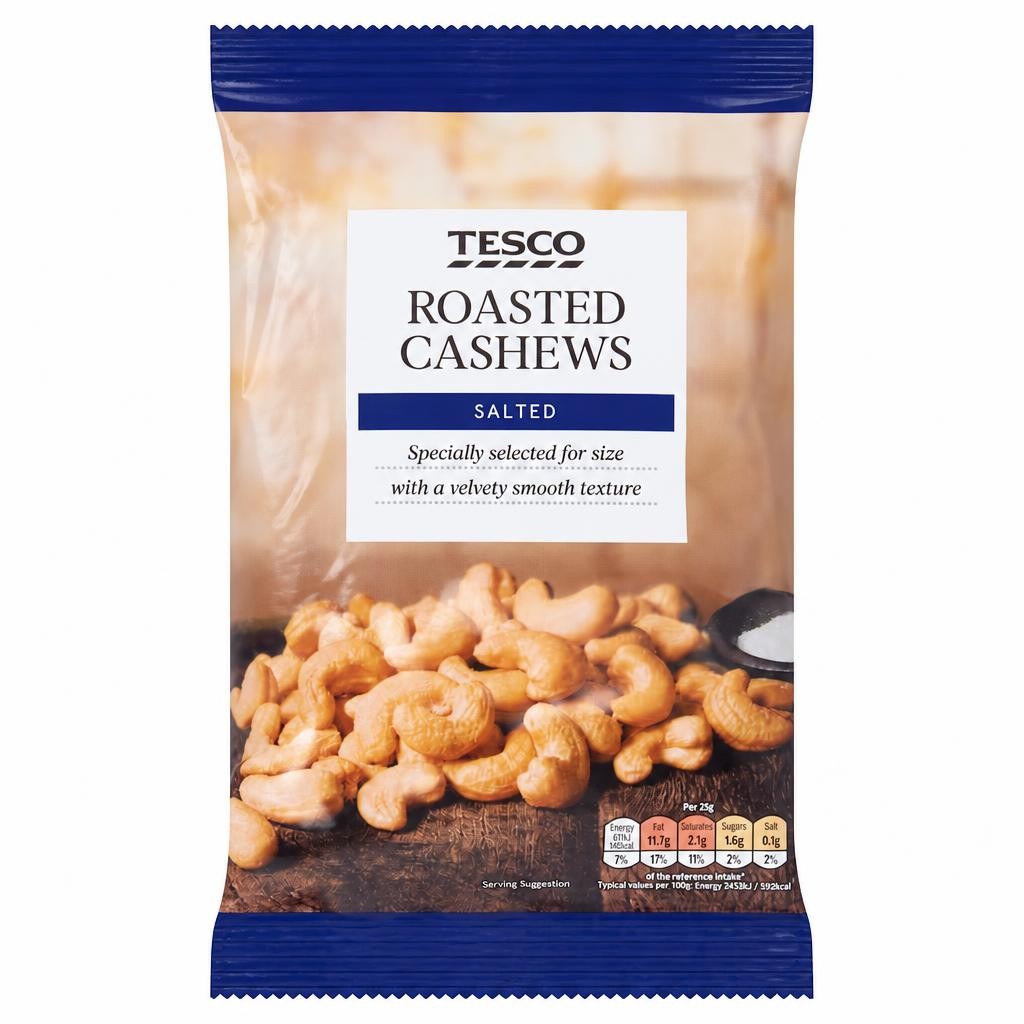 Tesco Roasted Salted Cashew Nuts 350
