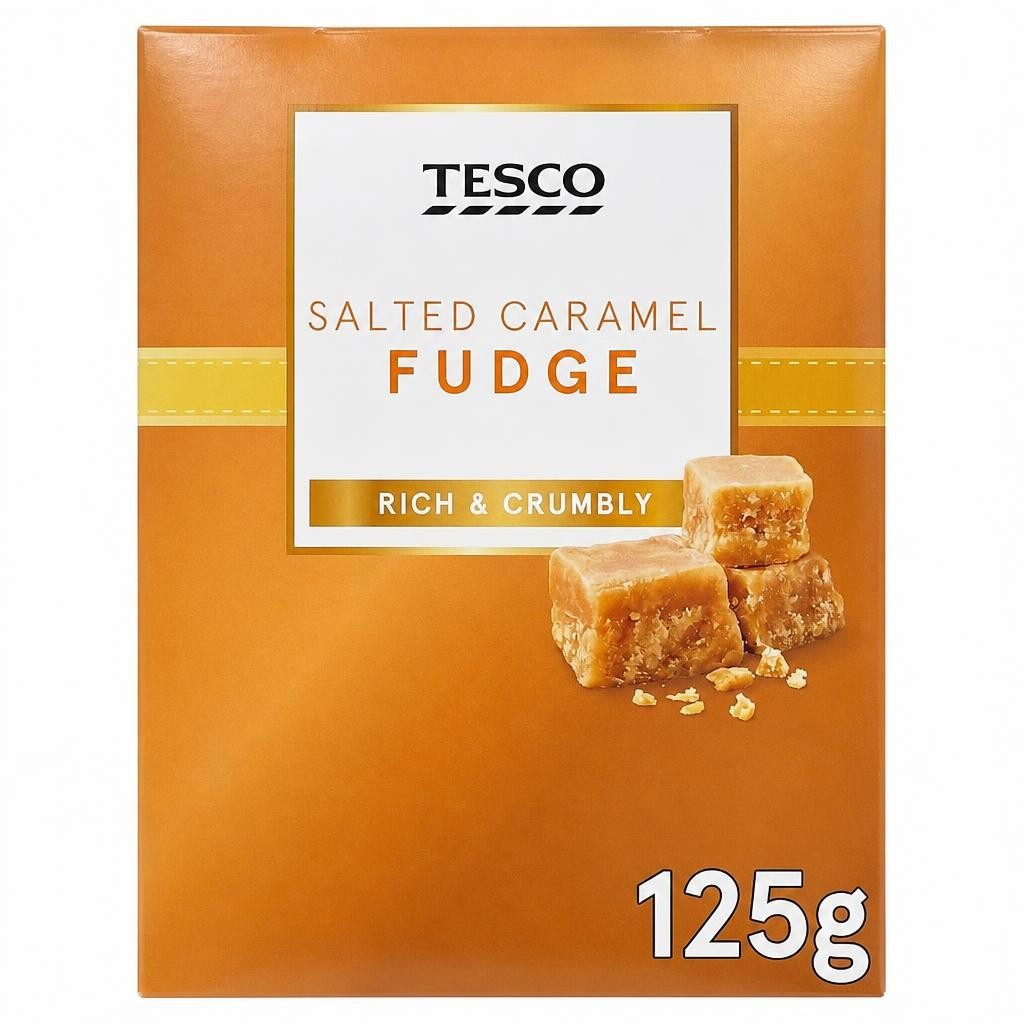 Tesco Salted Caramel Fudge 125G