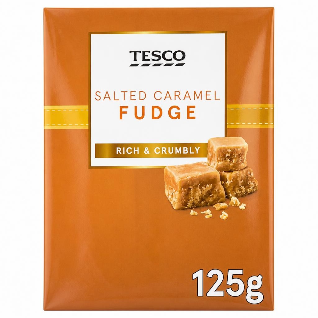 Tesco Salted Caramel Fudge 125G