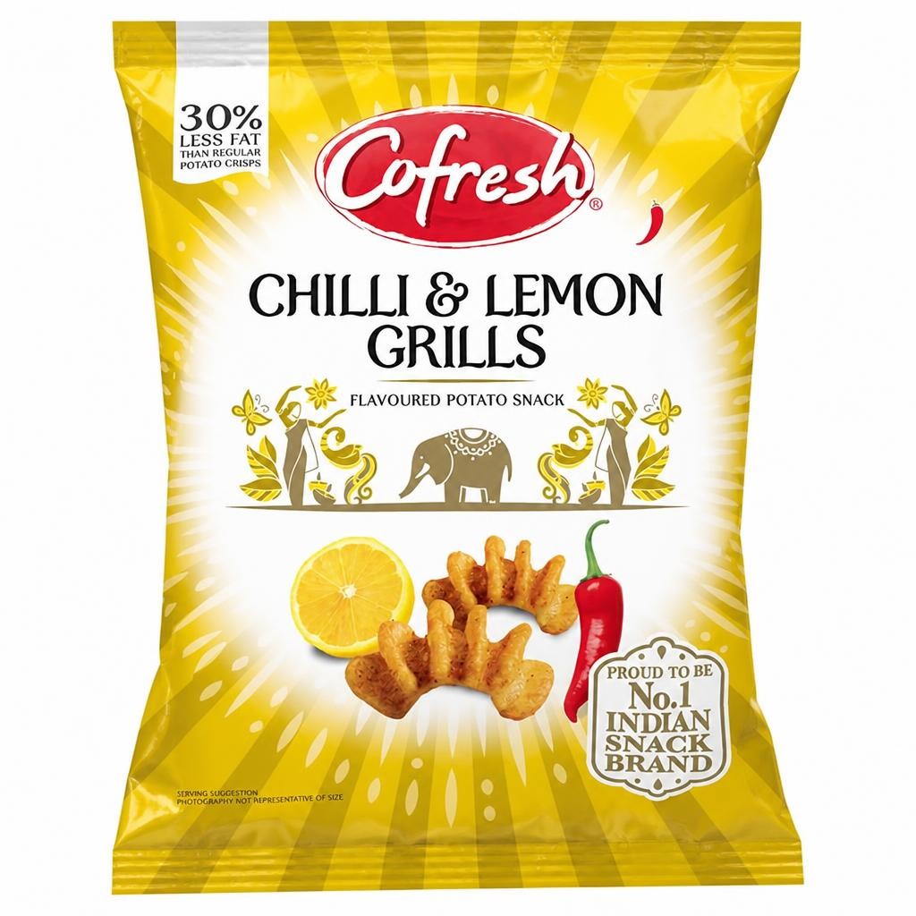 Cofresh Chilli & Lemon Flavour Potato Grills 80G