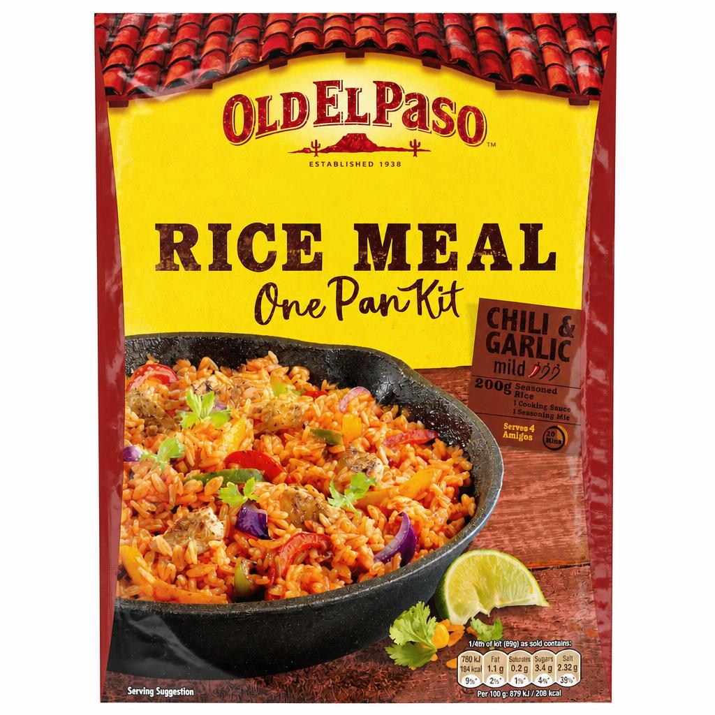 Old El Paso Chilli & Garlic Rice Kit 355G