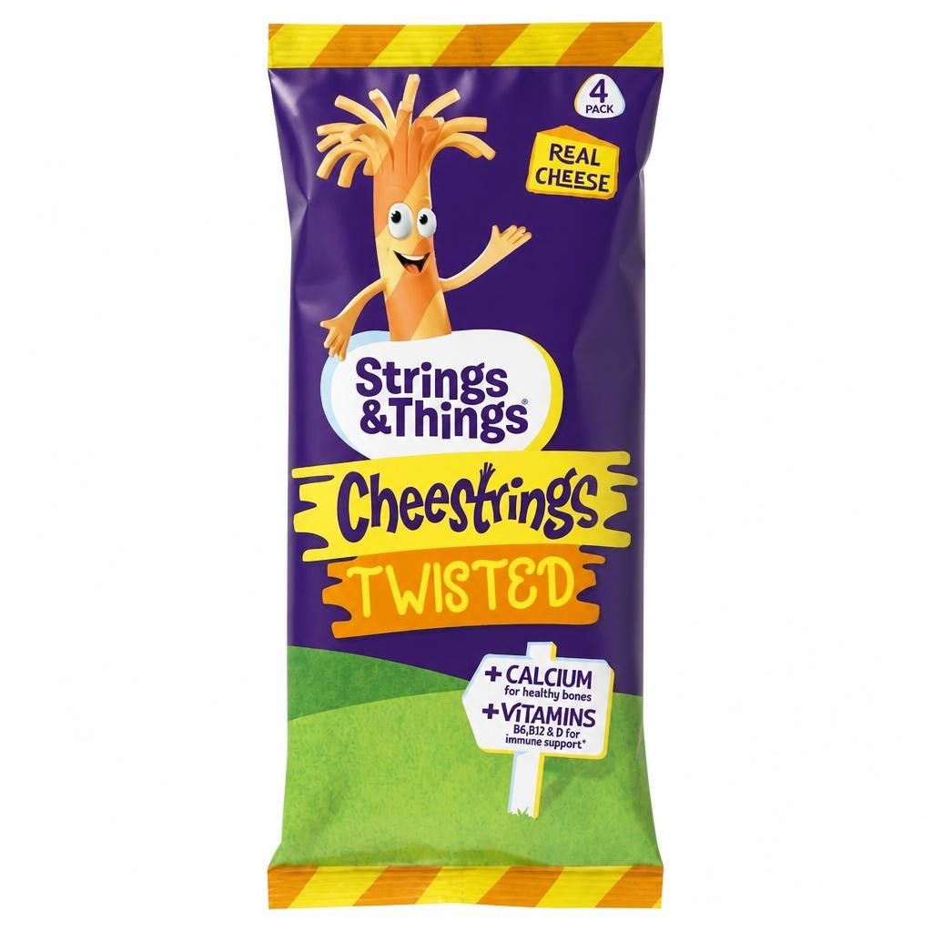Cheestrings Twisted Cheese Snacks 4 Pk, 80 G
