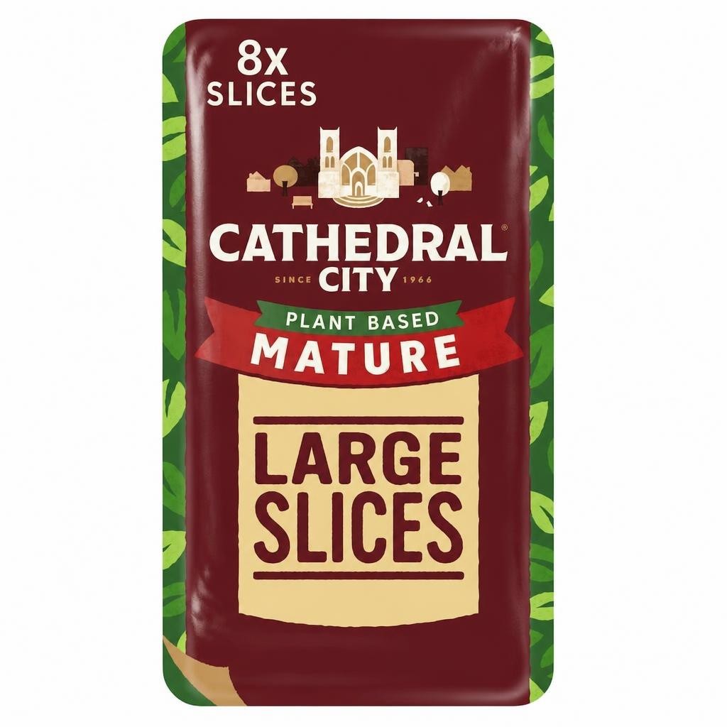 Cathedral City Plant Based Mature Cheddar Cheese Flavour Vegan Slices 150g