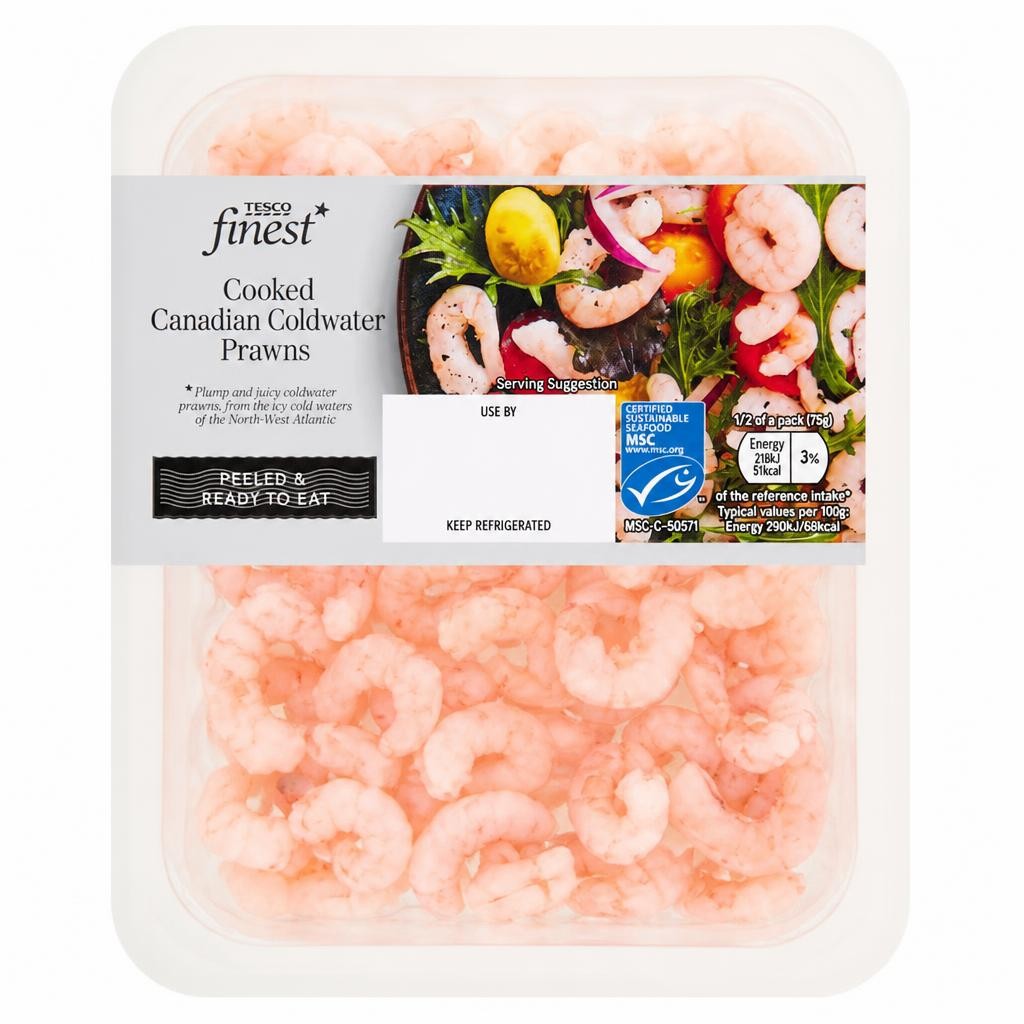 Tesco Finest Cooked Canadian Coldwater Prawns 150g