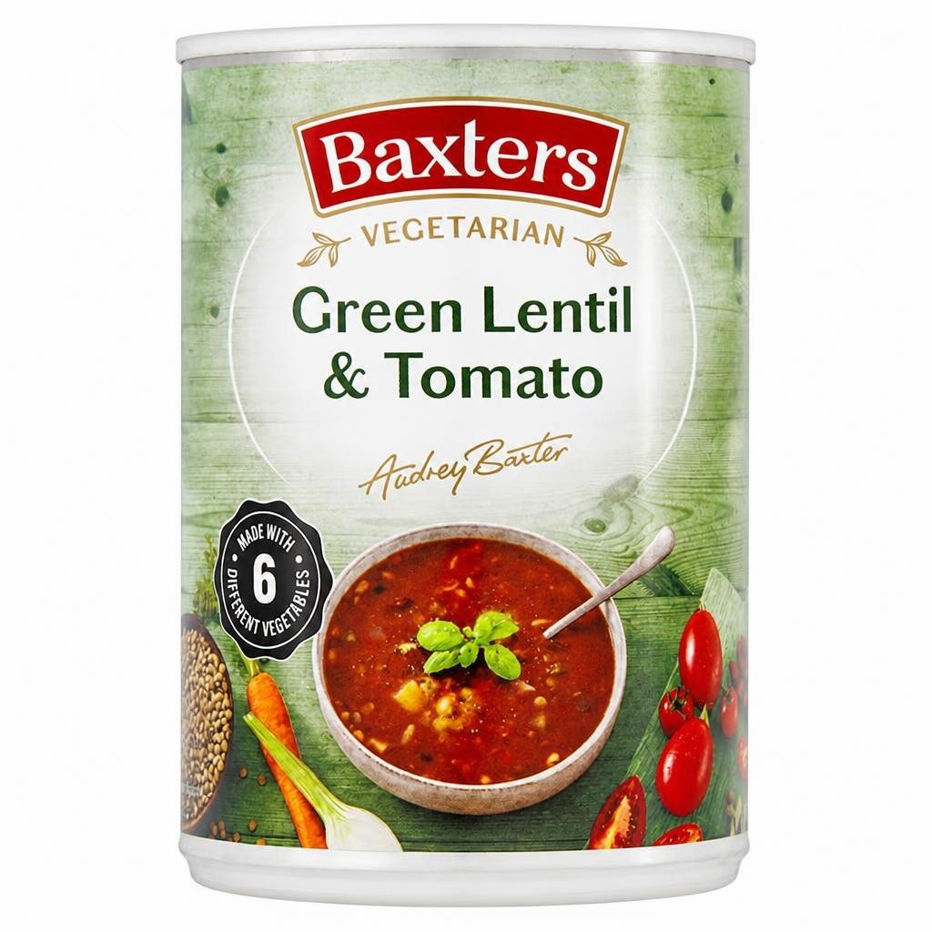 Baxters Vegetarian Green Lentil And Tomato Soup 400G
