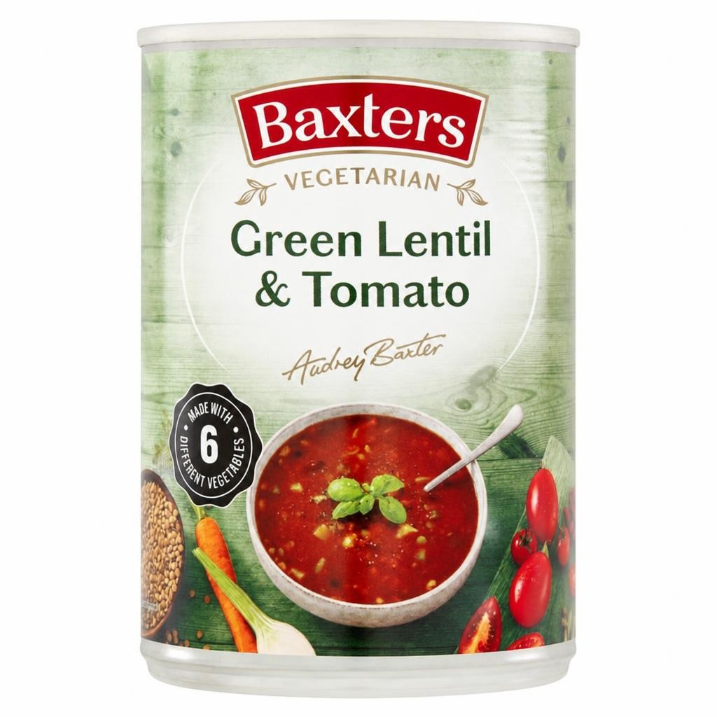Baxters Vegetarian Green Lentil And Tomato Soup 400G
