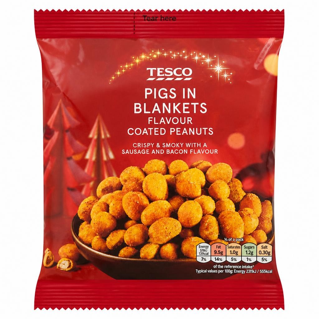 Tesco Pigs In Blankets Flavour Coated Peanuts 200g
