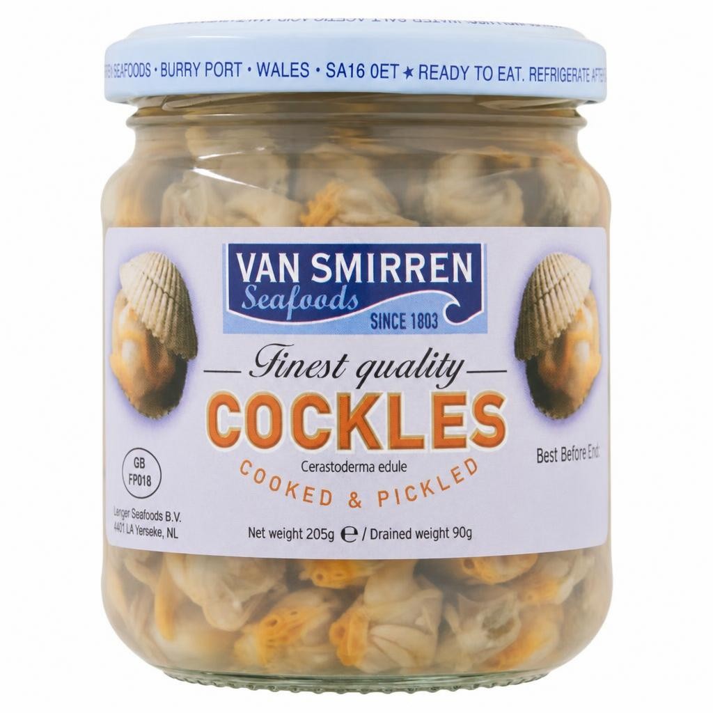 Van Smirren Seafoods Cooked & Pickled Cockles 205g