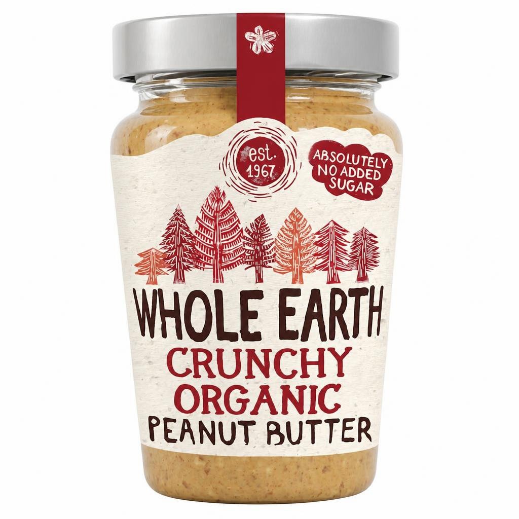 Whole Earth Crunchy Organic Peanut Butter 340g