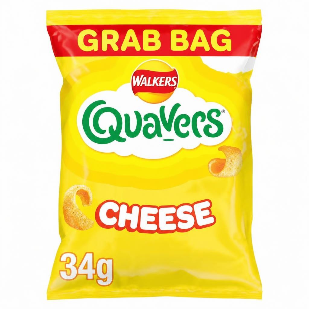 Walkers Quavers Cheese Grab Bag Crisps 34g