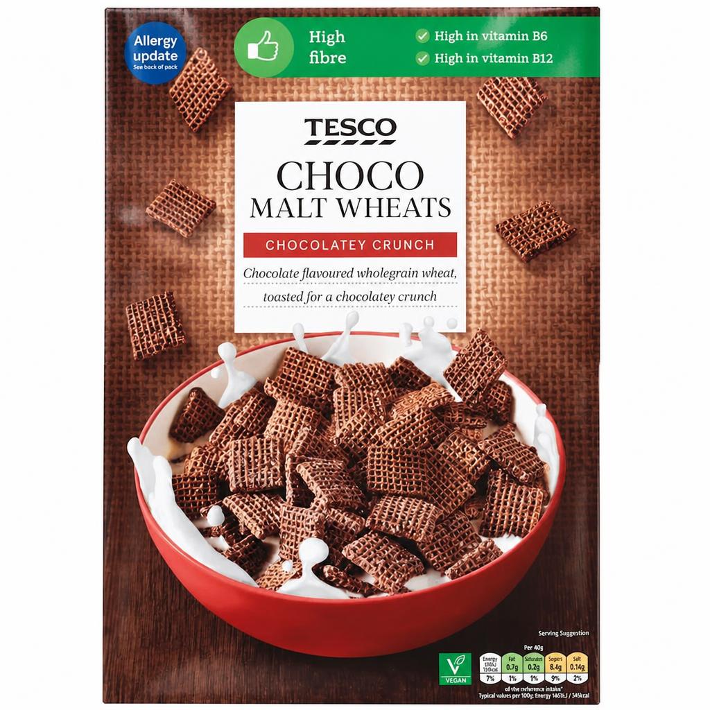 Tesco Choco Malt Wheats 500G