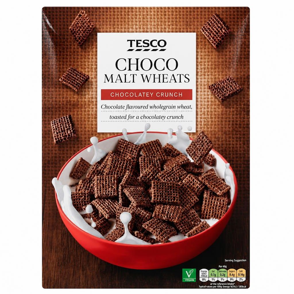 Tesco Choco Malt Wheats 500G