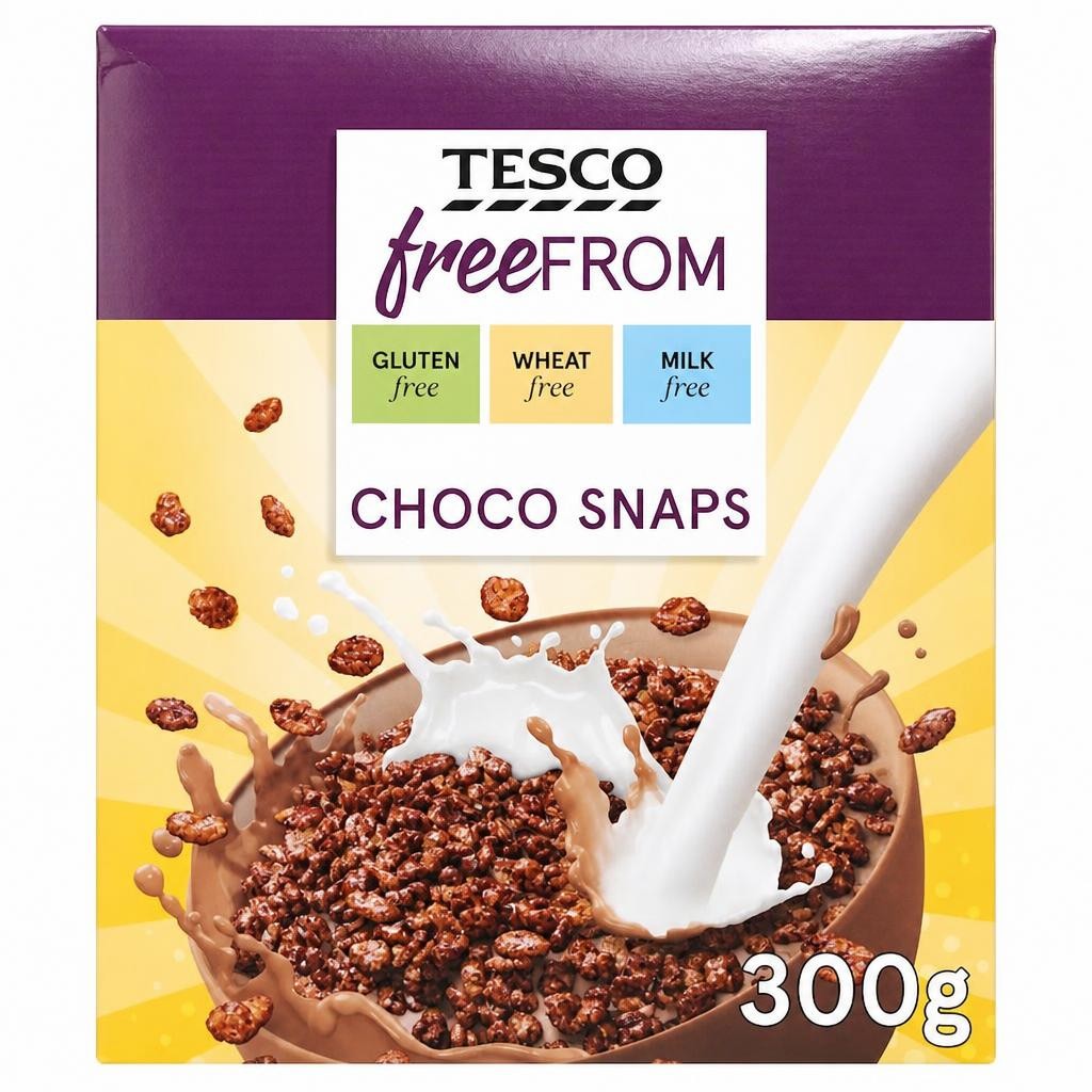 Tesco Free From Choco Snaps Cereal 300G