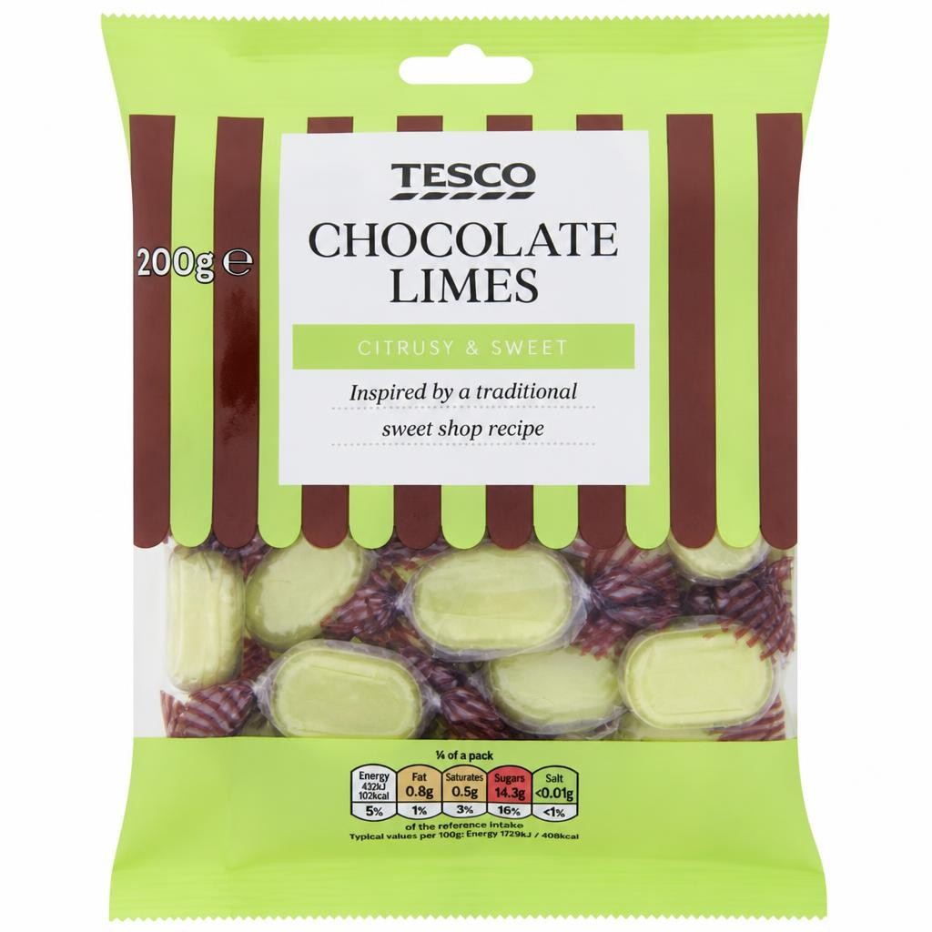 Tesco Chocolate Limes 200G
