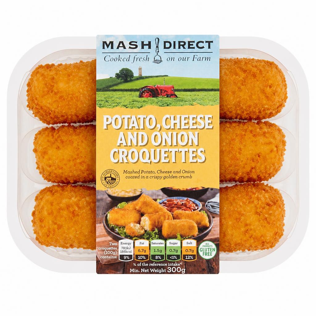 Mash Direct Potato Cheese Onion Croquettes 300G