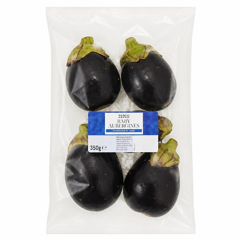 Tesco Baby Aubergines 350G