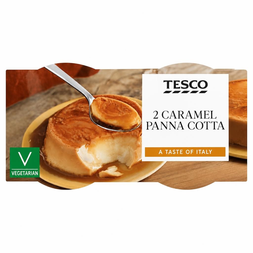 Tesco Caramel Panna Cotta Dessert 2 X120g