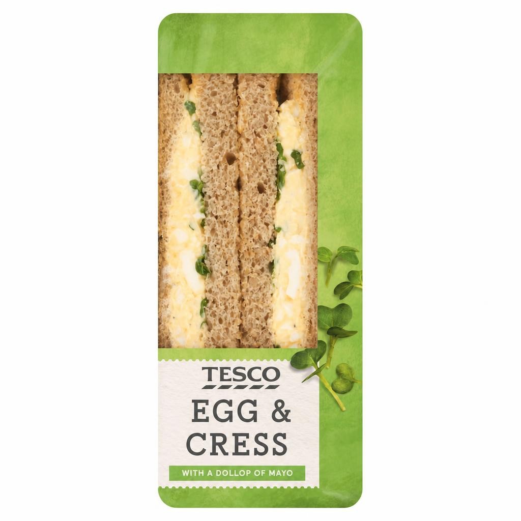 Tesco Egg & Cress Sandwich