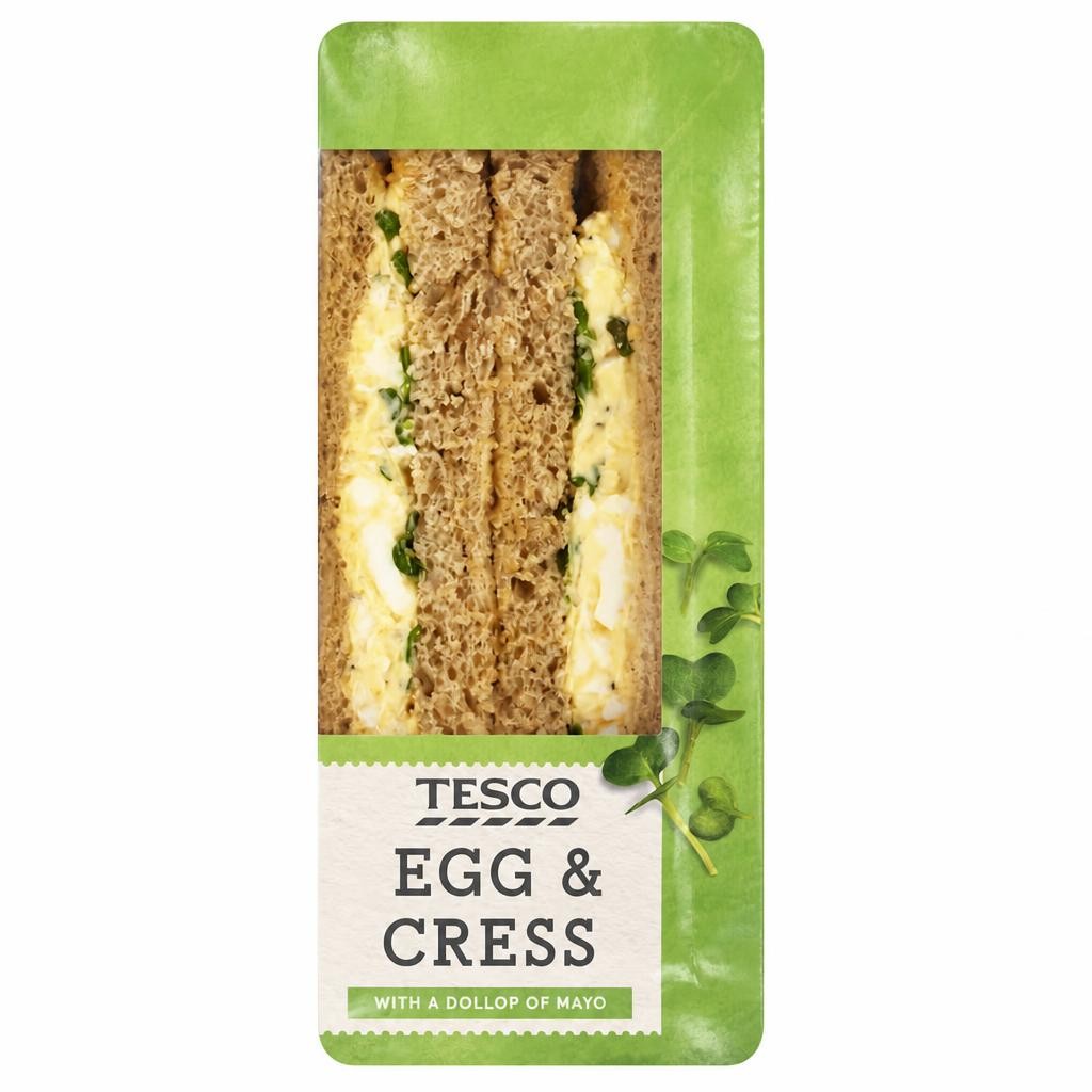 Tesco Egg & Cress Sandwich
