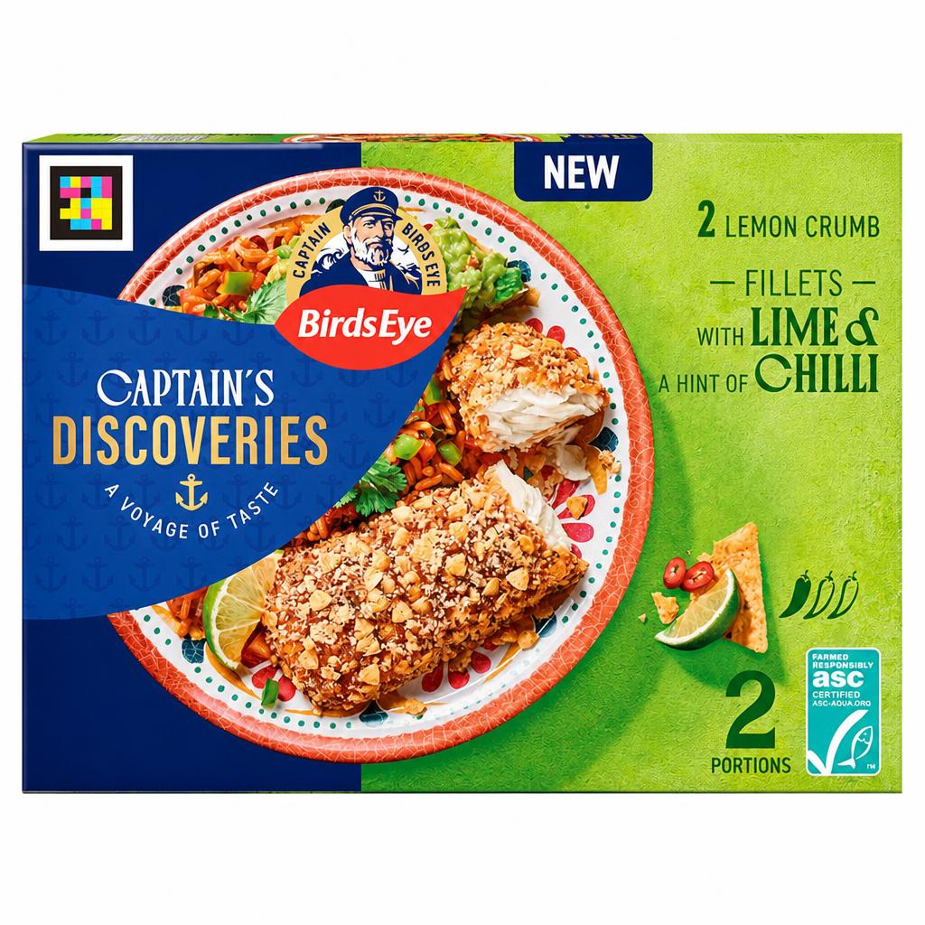 Birds Eye Captain's Discoveries 2 Tortilla Crumb Mexican Inspired Fish Fillets 220g