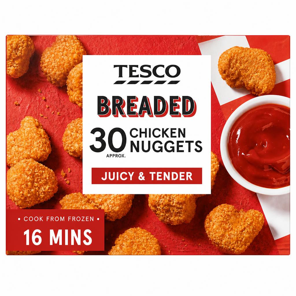 Tesco Breaded Chicken Nuggets 30 Pack 450g