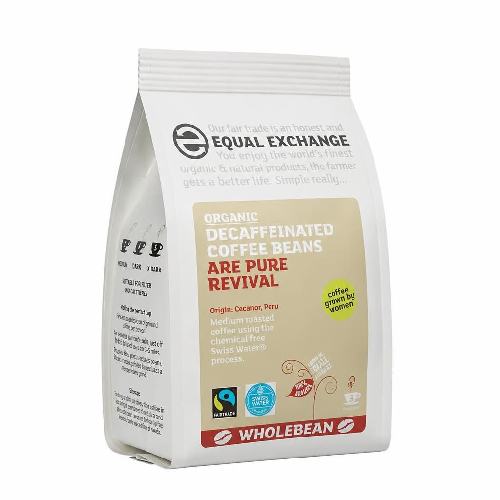 Decaffeinated Coffee Beans, Organic 227g (Equal Exchange)
