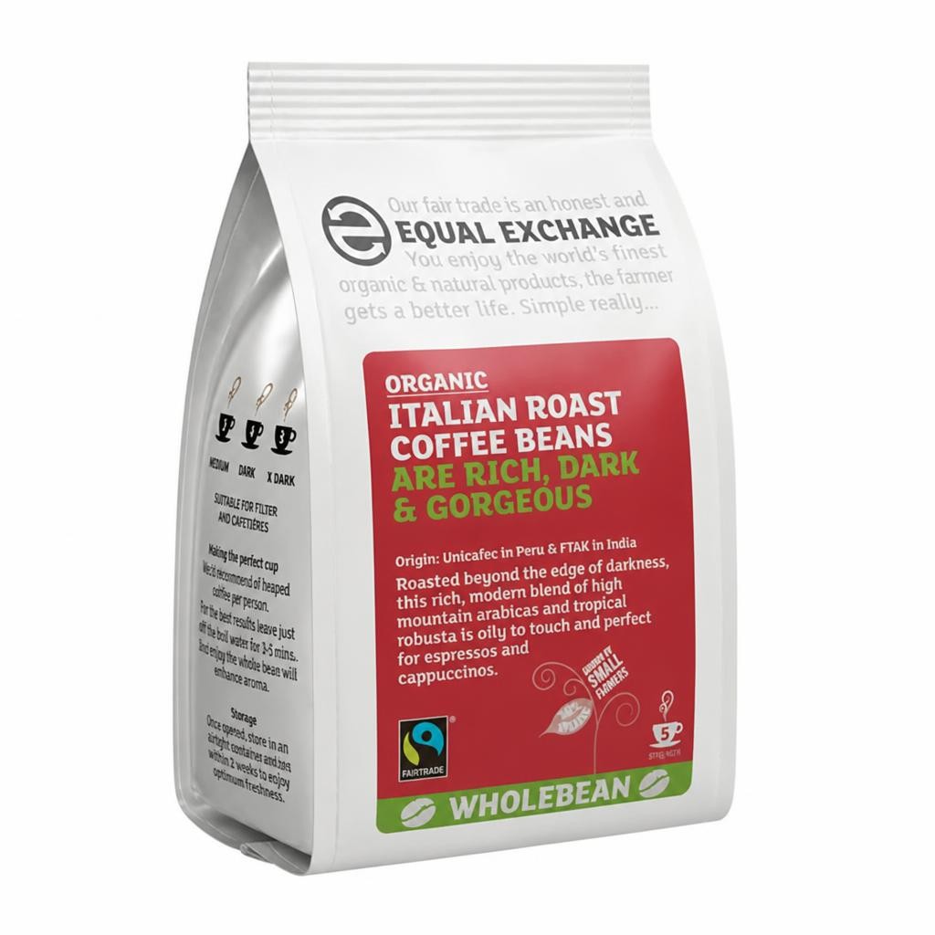 Italian Coffee Beans, Organic 227g (Equal Exchange)