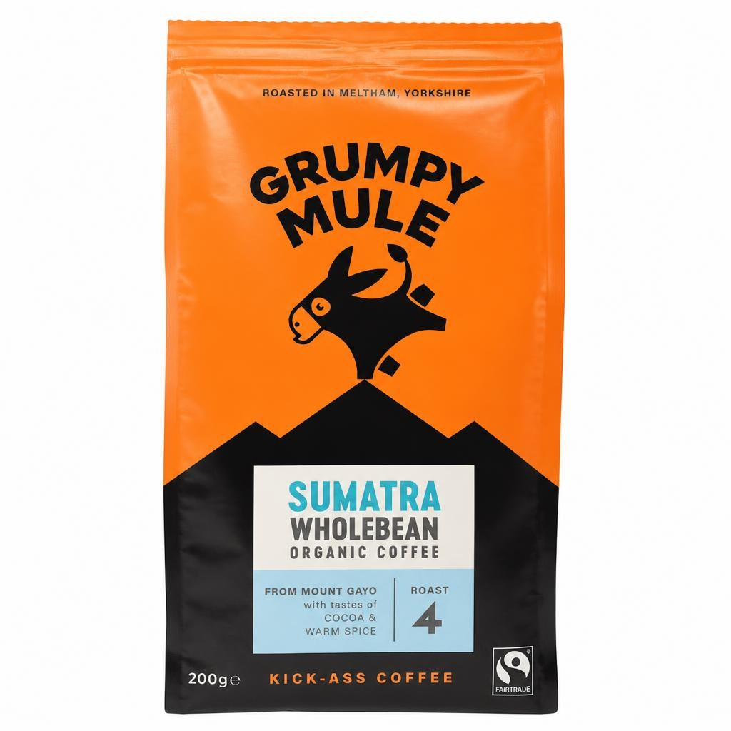 Organic Sumatra Coffee Beans 200g (Grumpy Mule)