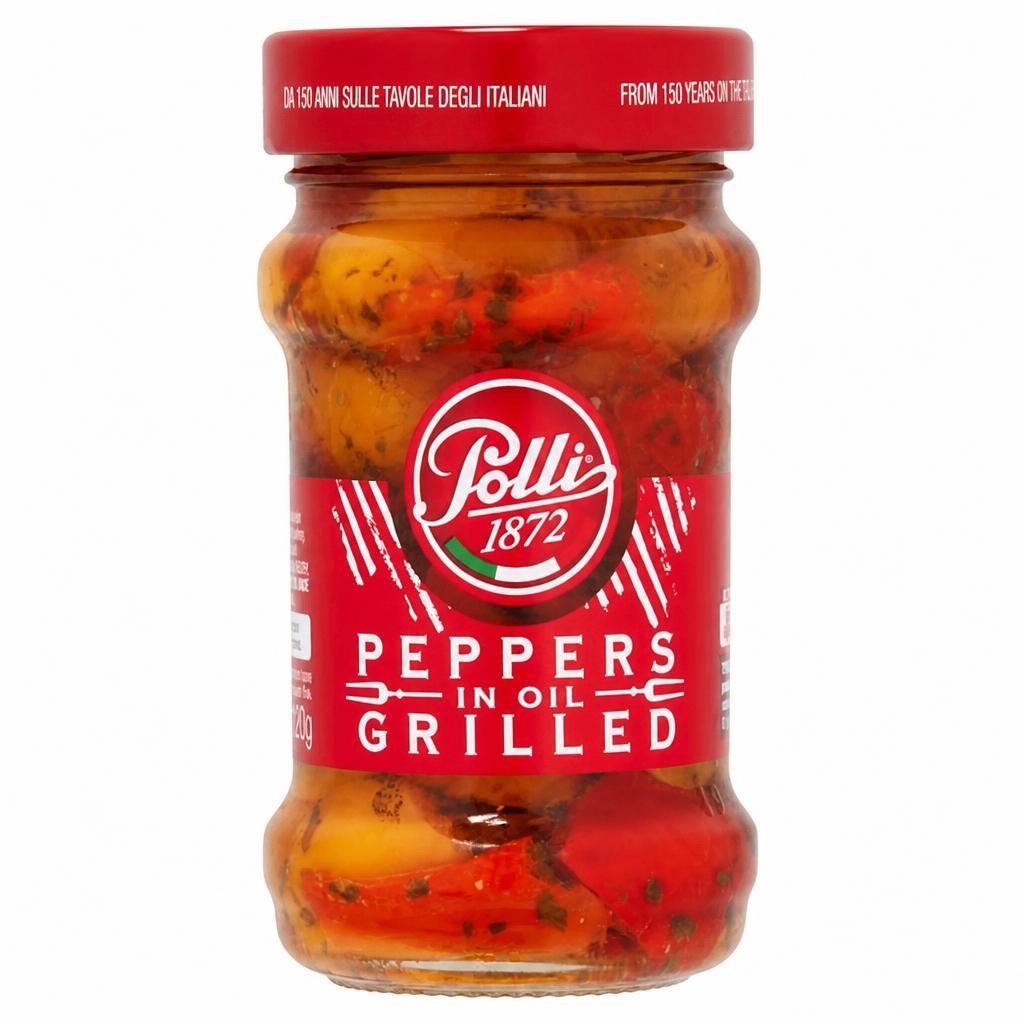 Polli Grilled Peppers in Oil 190g