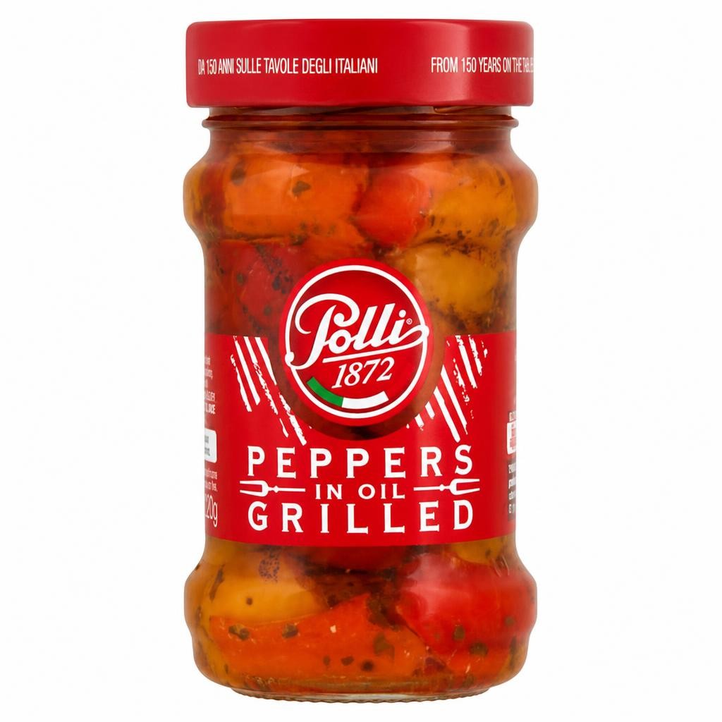 Polli Grilled Peppers in Oil 190g