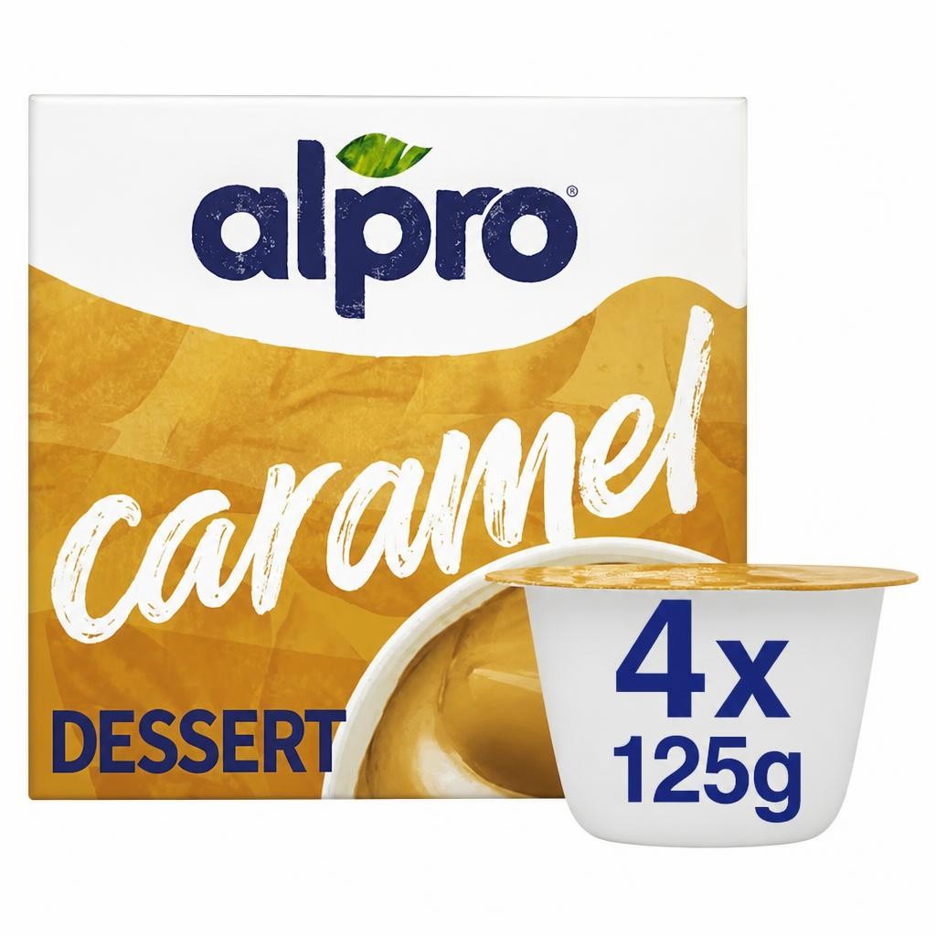Alpro Caramel Dairy Free Vegan Soya Dessert 4x125g