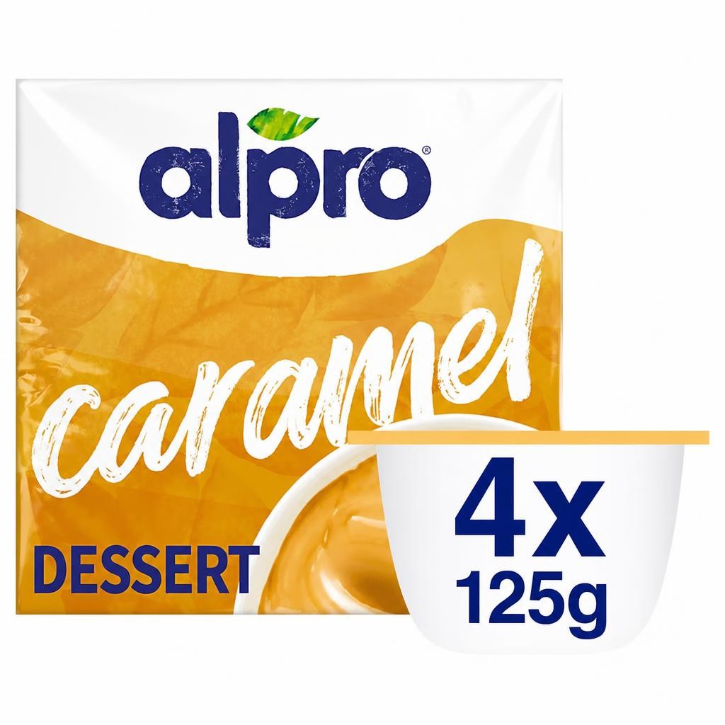 Alpro Caramel Dairy Free Vegan Soya Dessert 4x125g