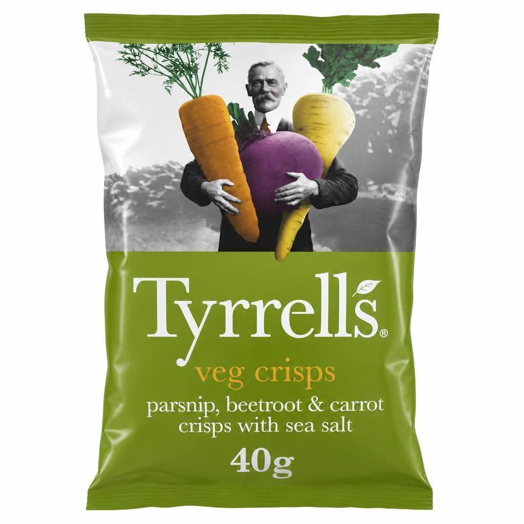 Tyrrells Mixed Root Vegetable Crisps 40G