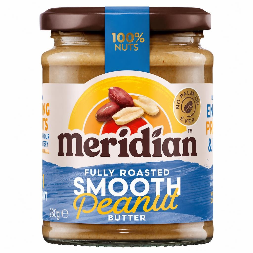 Meridian Smooth Peanut Butter 100% Nuts 280g