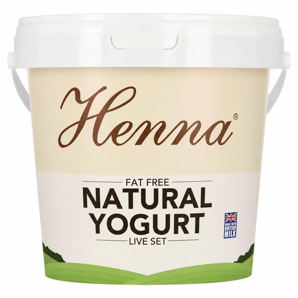 Henna Fat Free Natural Yogurt 1kg