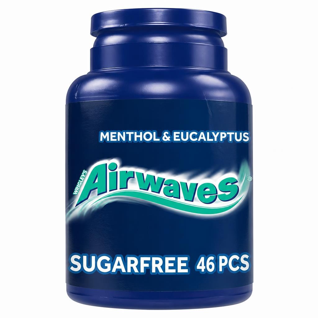 Airwaves Menthol & Eucalyptus Chewing Gum Bottle 46 Pieces