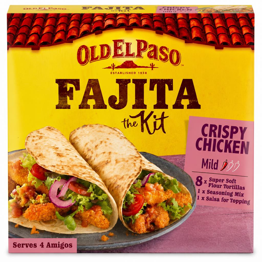 Old El Paso Crispy Chicken Fajita Kit 555G