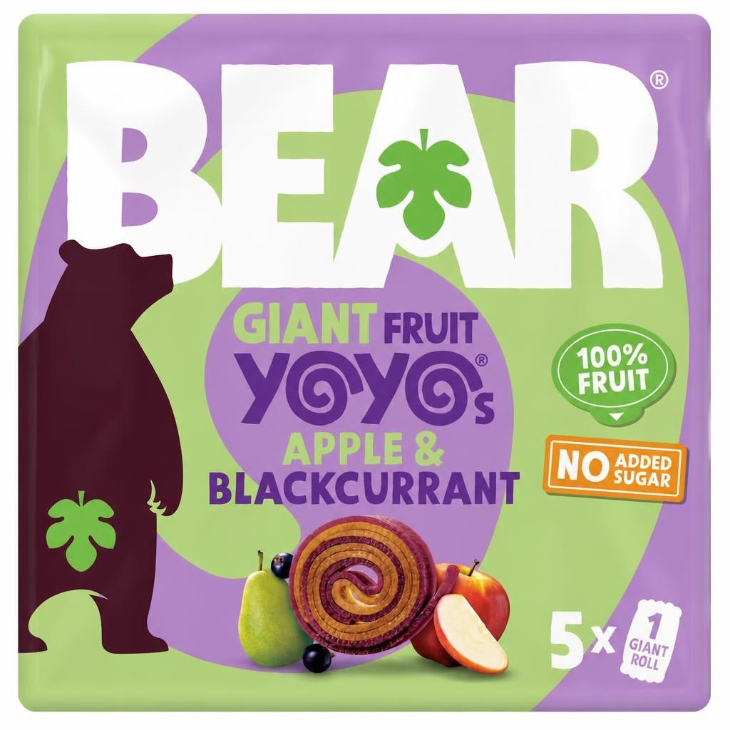 BEAR GIANT Fruit Yoyos Apple & Blackcurrant Multipack 5 x 20g