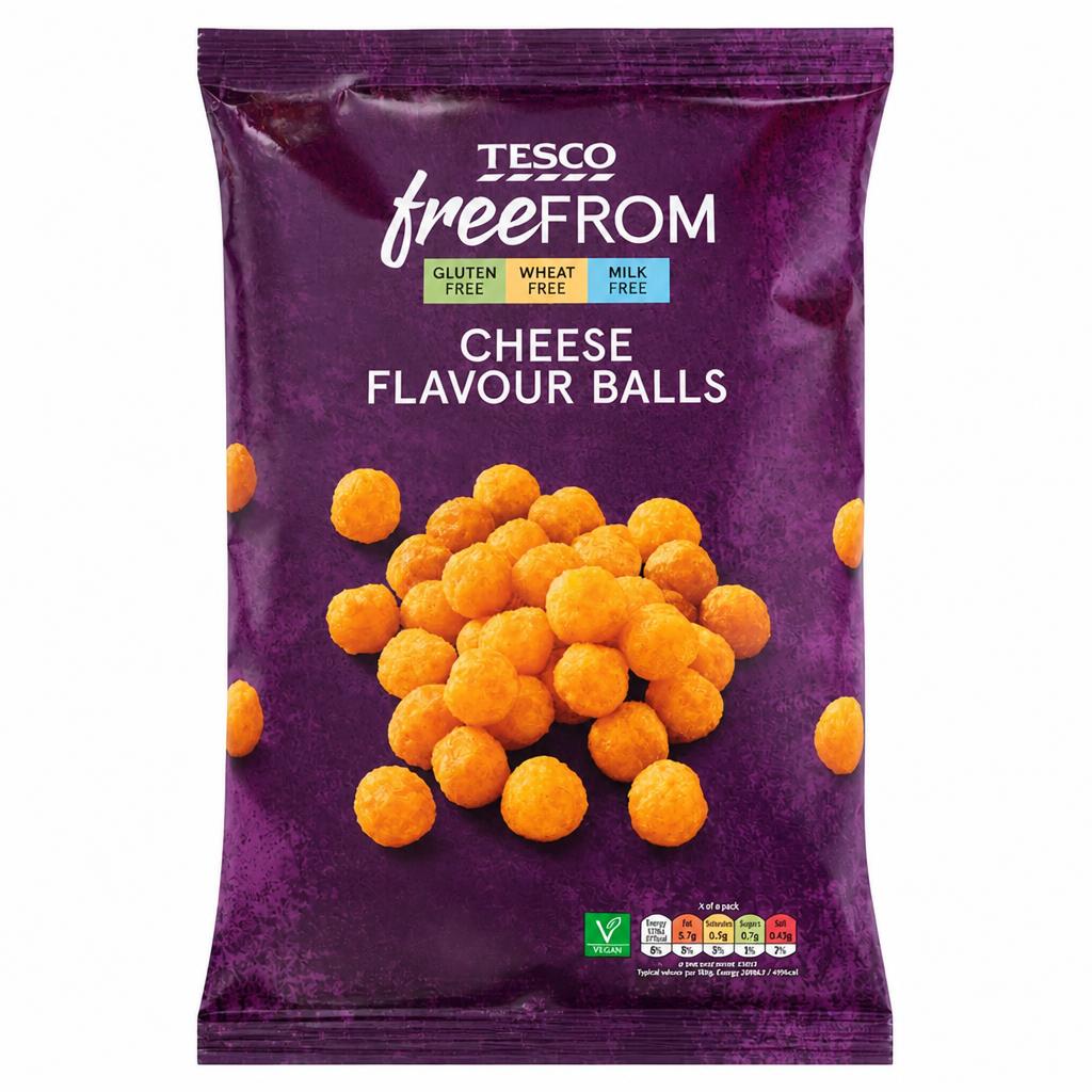 Tesco Free From Cheese Balls Snacks 150g