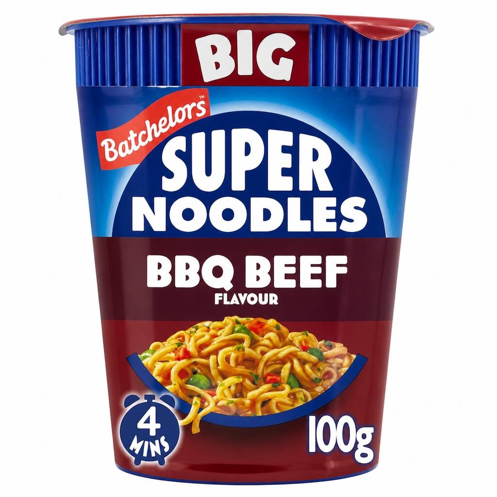 Batchelors Big Super Noodles Bbq Beef Flavoured 100G