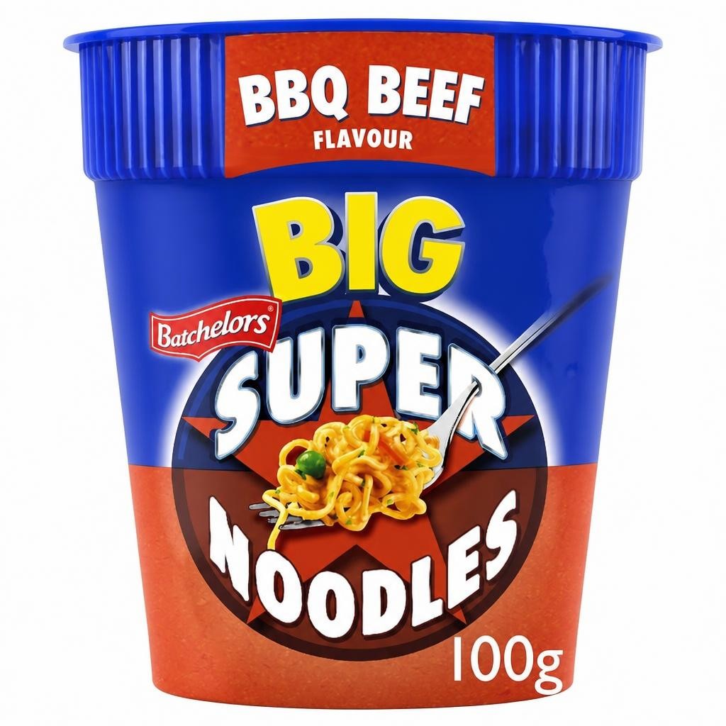 Batchelors Big Super Noodles Bbq Beef Flavoured 100G