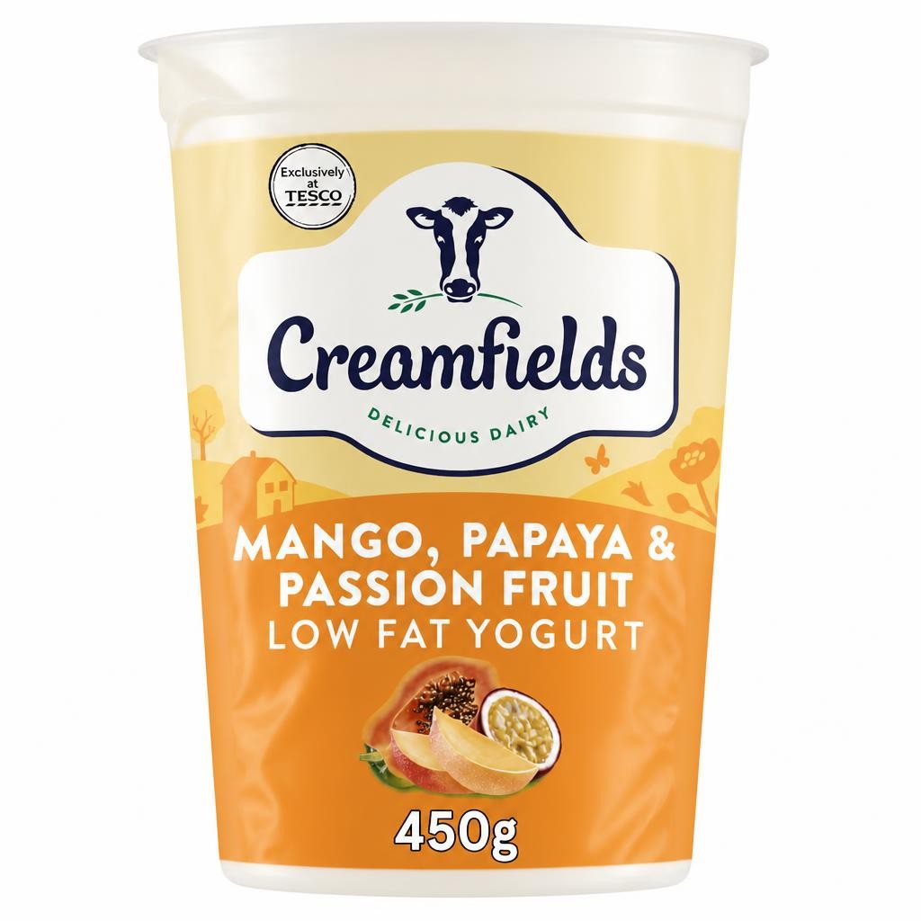 Creamfields Mango Passion Fruit Low Fat Yogurt 450G