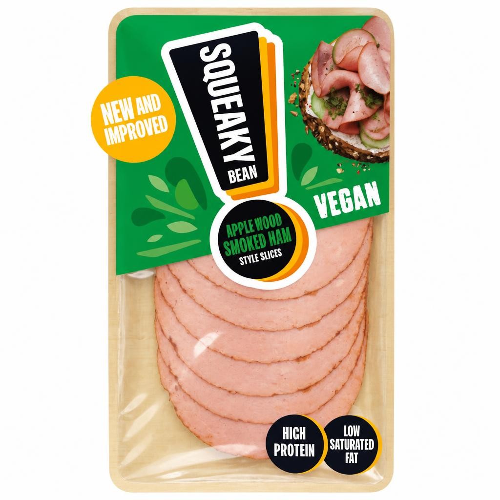 Squeaky Bean Applewood Smoked Ham Style Slices 80G