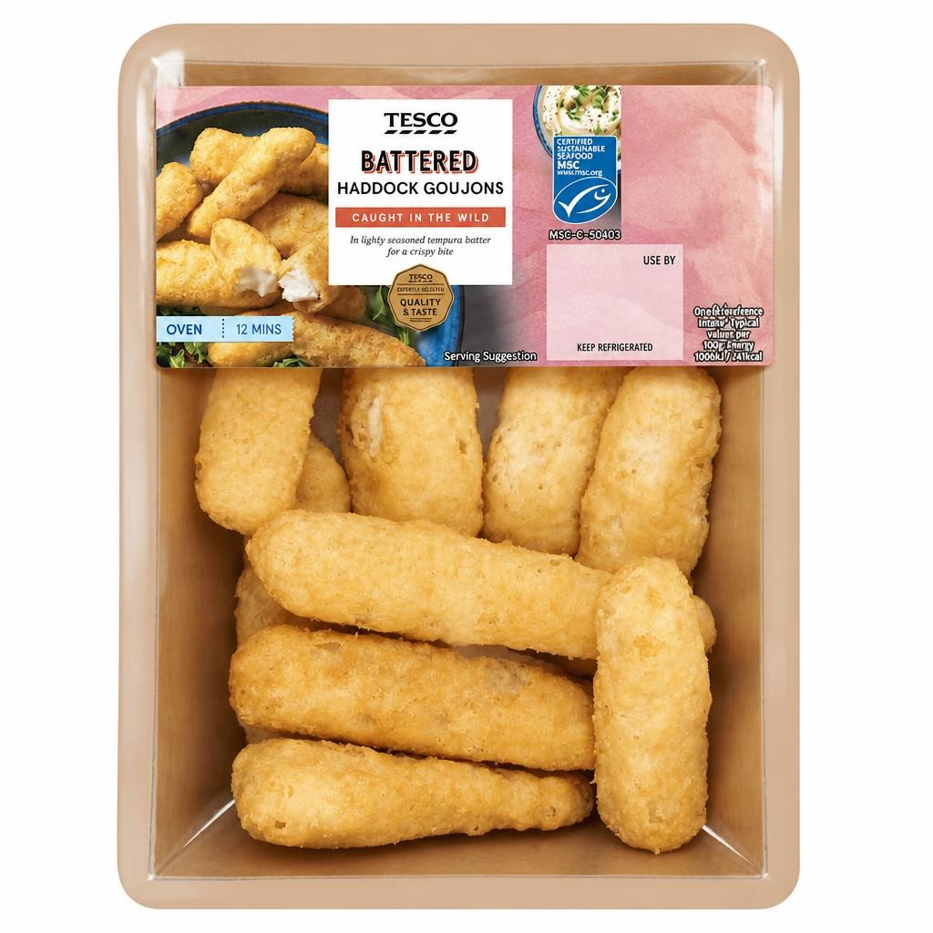 Tesco Battered Haddock Goujons 200G