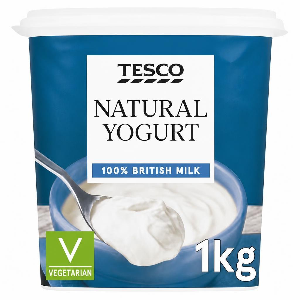 Tesco Natural Yogurt 1Kg