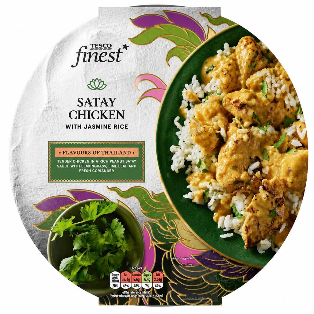 Tesco Finest Satay Chicken With Jasmine Rice 400G